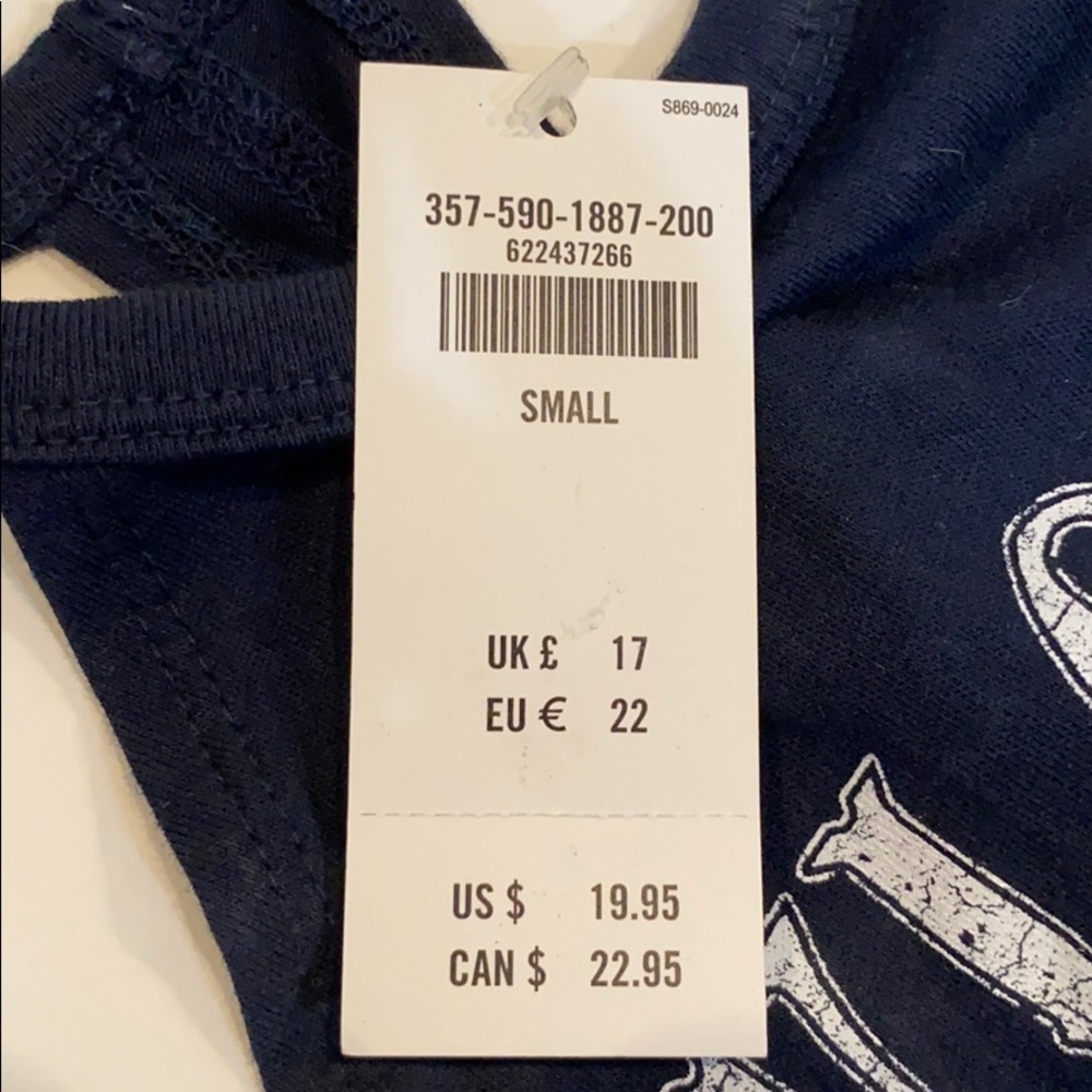 Hollister Fringed Tank Top Small Flower Child Blue - Picture 3 of 7